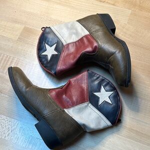 Kids Junior Sz 11 Texas Flag Cowboy Boots